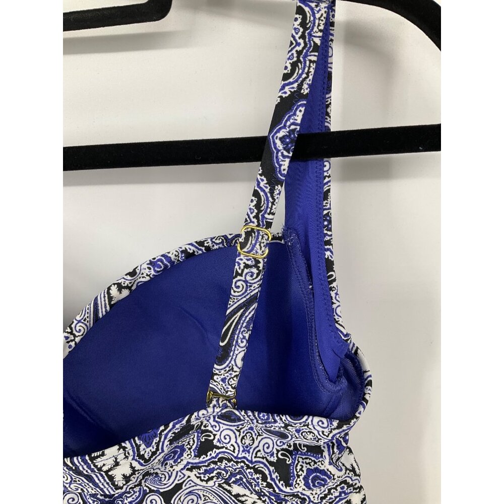 SOMA size 36C NEW Blue White Paisley Underwire Tankini Swimsuit TOP - Picture 7 of 9